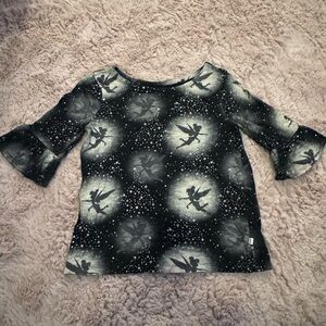 GAP Disney Collection Tinkerbell Print Long 3/4 Sleeve - Black & White